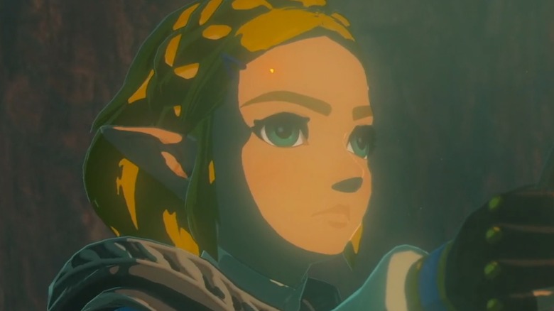 Zelda from Tears of the Kingdom face close up