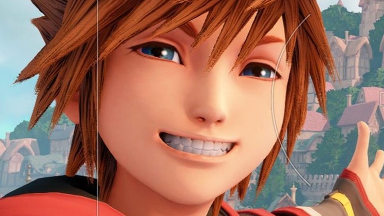 Sora smiling at camera