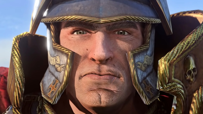 Warhammer soldier frowning