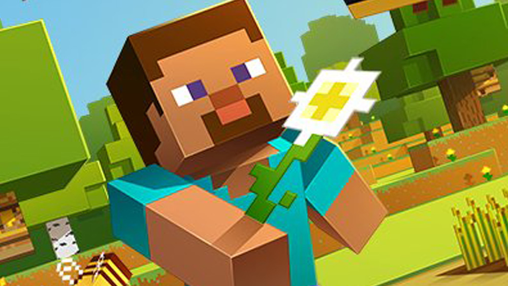 Minecraft Steve flower