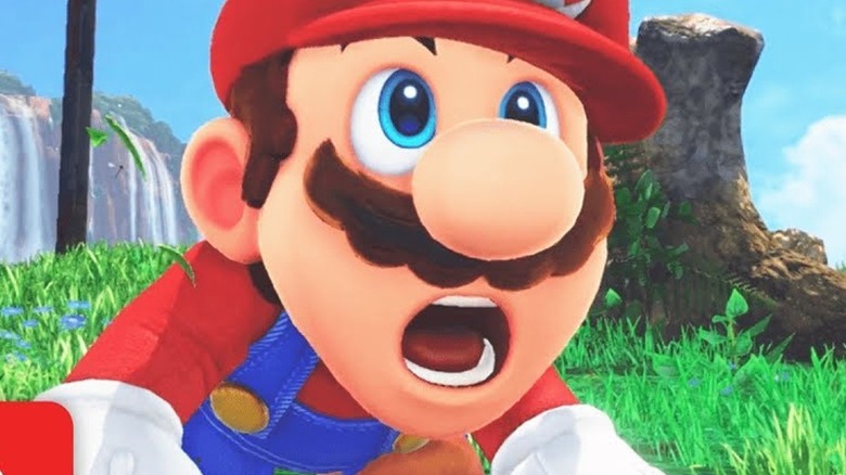 Mario shocked mouth open