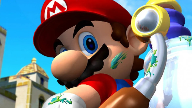 Mario stares determinedly at the viewer
