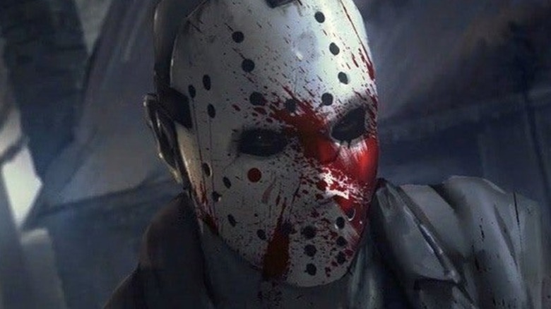 Jason Voorhees splattered in blood