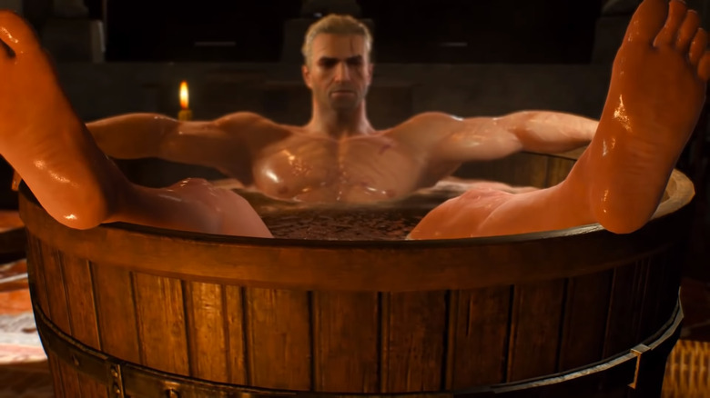 geralt in bathtub