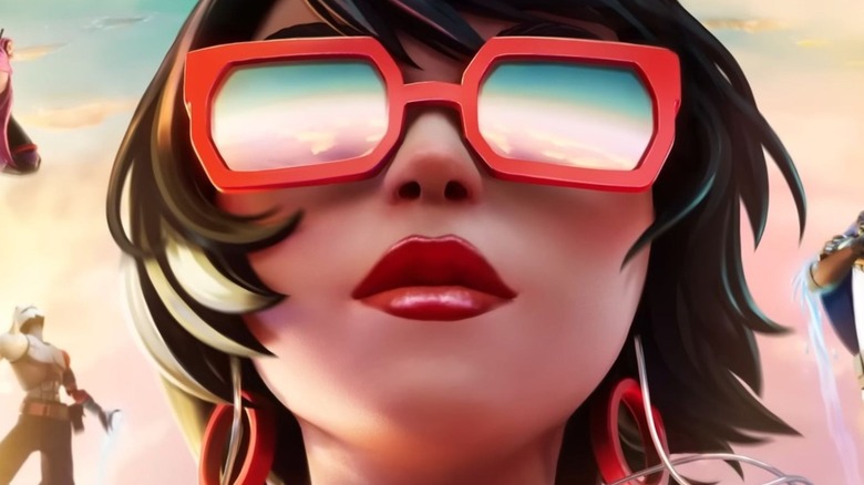 Fortnite character wearing sunglasses