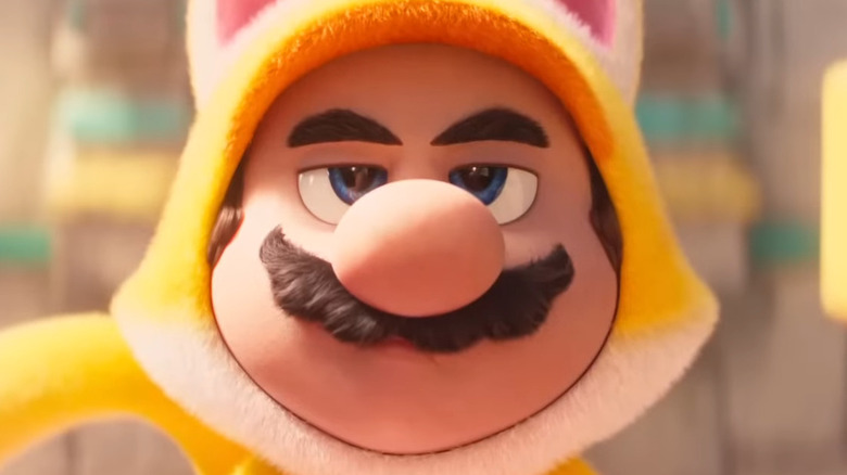 Mario dressed as cat