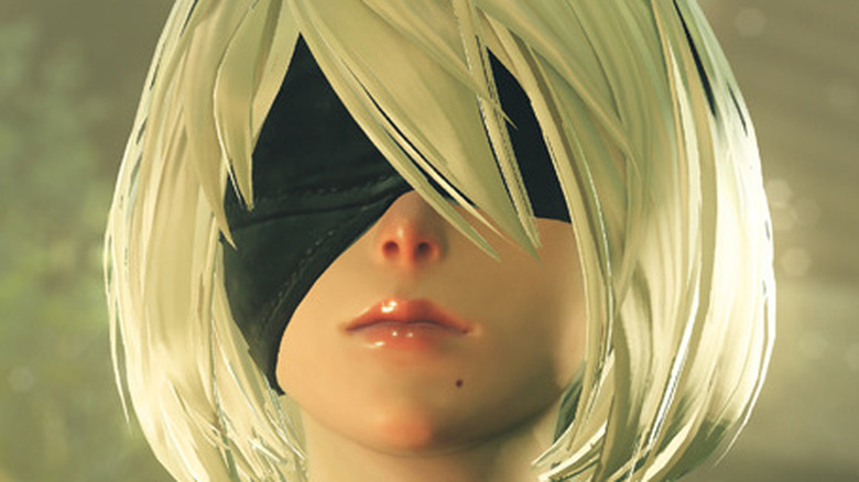 9S looking into distance