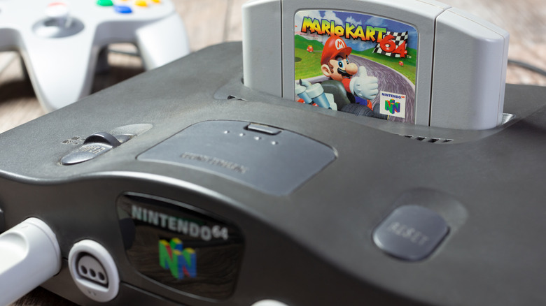 N64 with Mario Kart plugged in