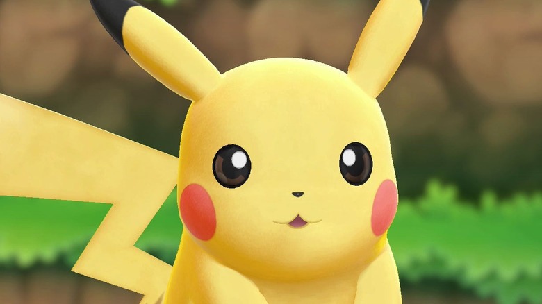 Pikachu looking happy