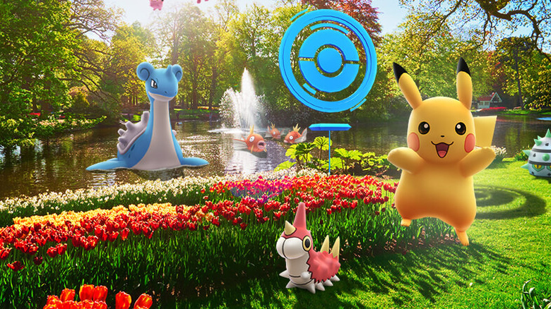 Pokémon around Pokéstop
