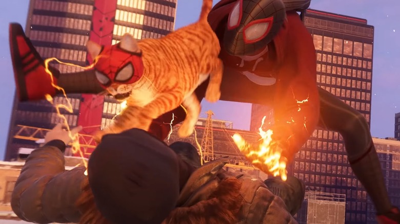 sony, playstation 5, ps5, playstation 4, ps4, spider-man, spider man, spiderman, miles morales, insomniac games, trailer, video, spider cat, spider-cat, spidercat, question, ponder