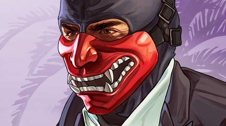 GTA Online man in yokai mask