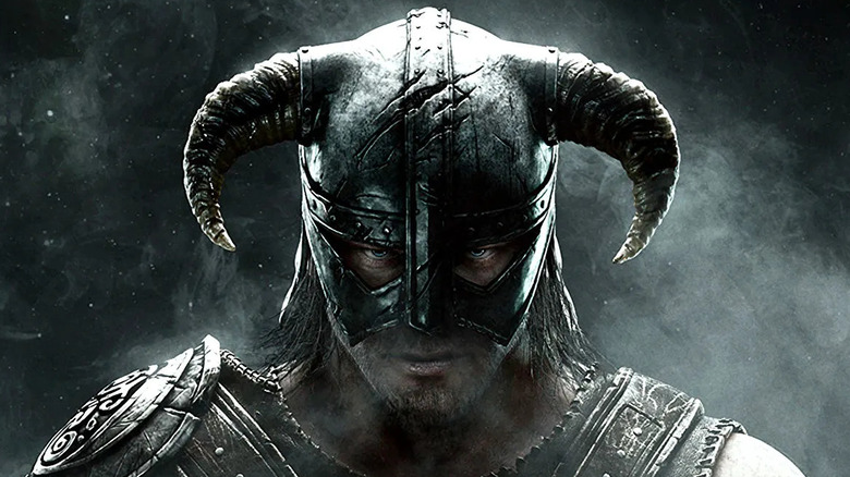 The Dovahkiin stares blankly as he is told Skyrim isn't the longest game ever