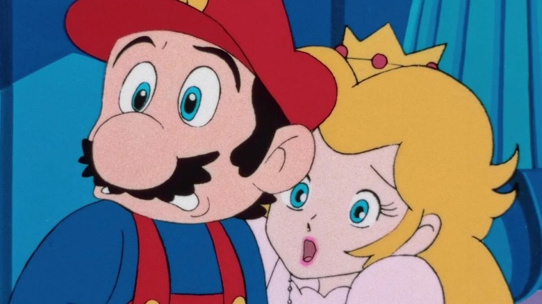 Mario Peach scared