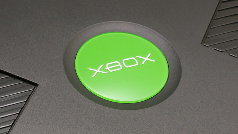 Original Xbox logo on console
