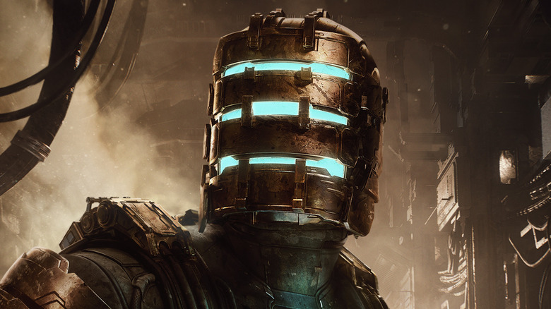 Isaac Clarke in Dead Space Remake helmet