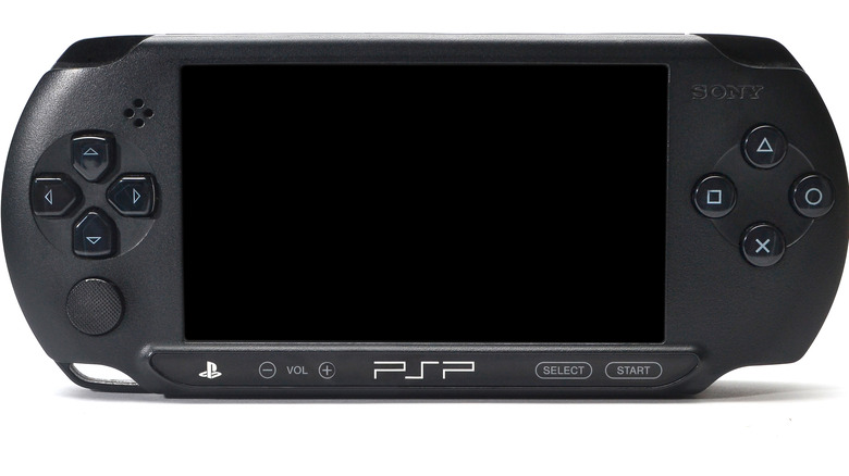 PSP console on white background