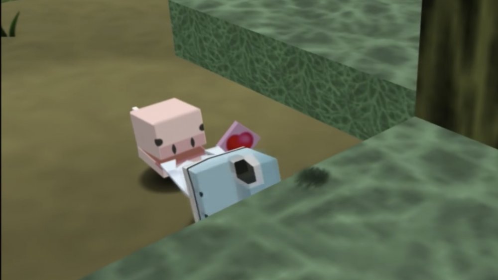 Cubivore eating another character
