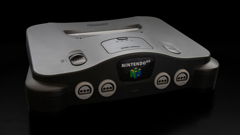 Black Nintendo 64 console