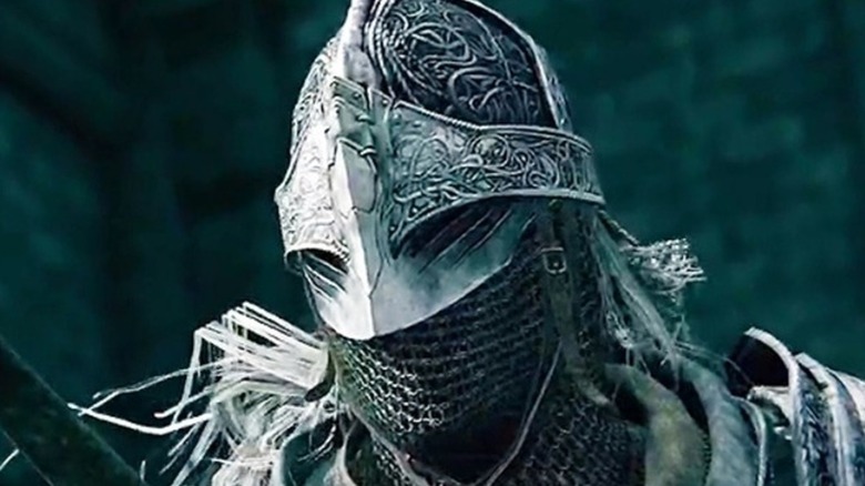 Elden Ring character in helmet