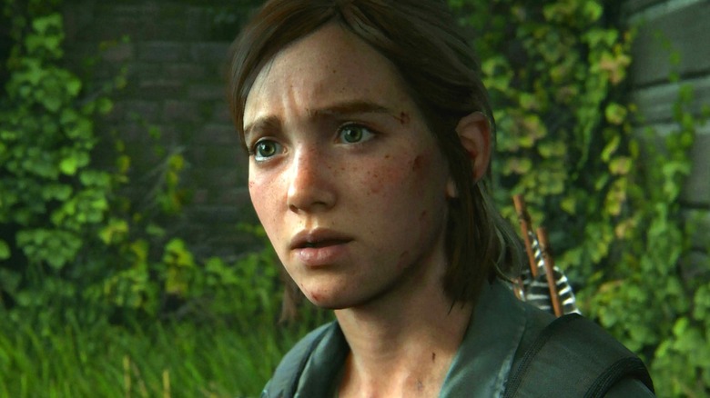 Ellie wearing a quiver on her back in "The Last of Us Part II"
