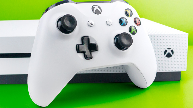 White Xbox console controller