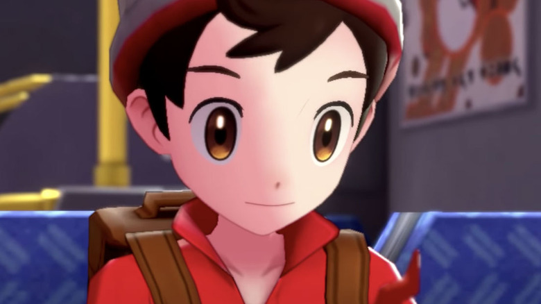 Trainer on train Pokémon Sword
