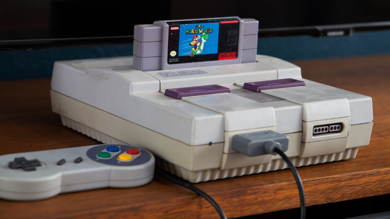 yellowing Super Nintendo console