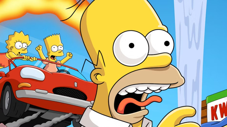 Homer yelling obn Hit and Run cover art