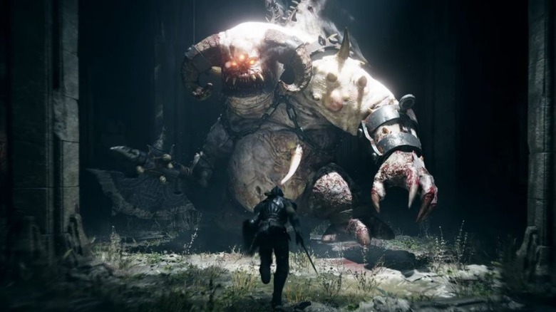 Knight charging at boss