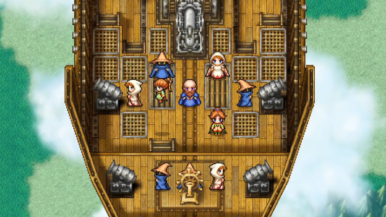 Final Fantasy 4 party on flying ship