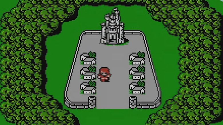Fighter leaving castle
