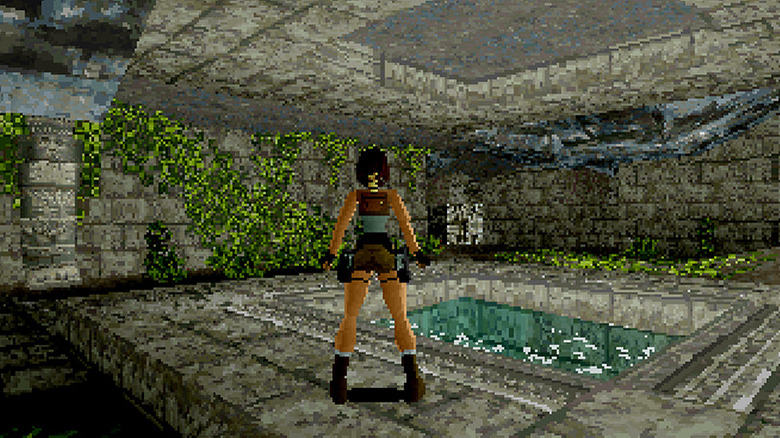 Lara explores an overgrown temple
