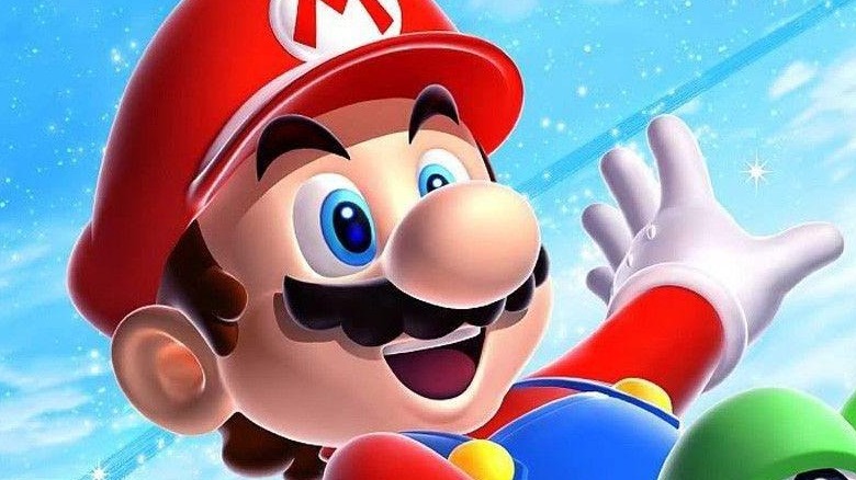 Mario Flying on Yoshi Through the Sky