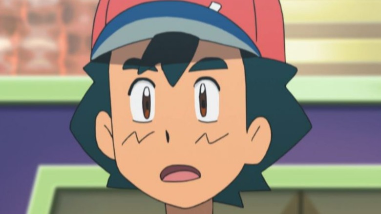 Ash surprised face