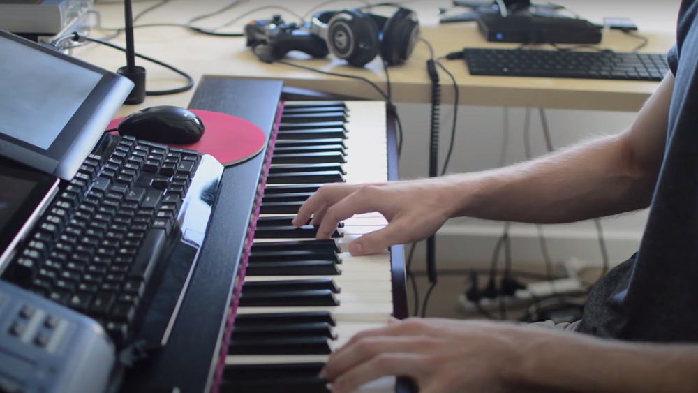 Christopher Larkin on the piano