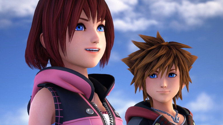 Sora and Kairi looking at the sky