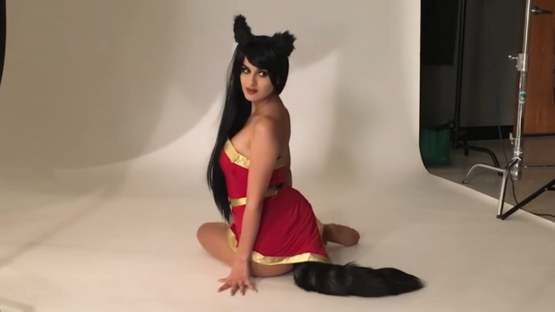 sssniperwolf dragonsoul spirit wolf cosplay photo shoot