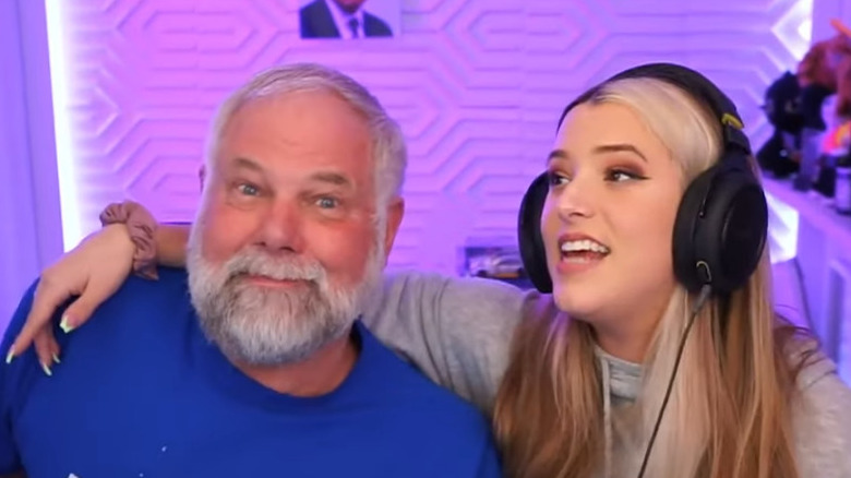 Sweettails and her dad hanging out on stream