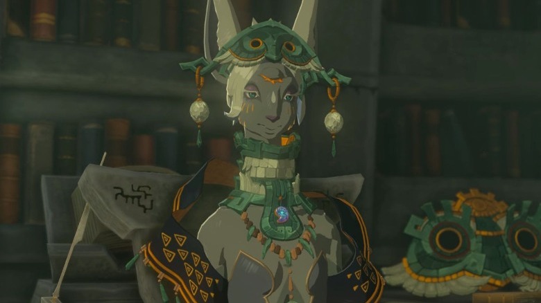 Mineru with mask raised