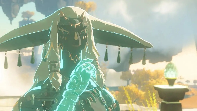 Spirit Rauru holding up glowing arm