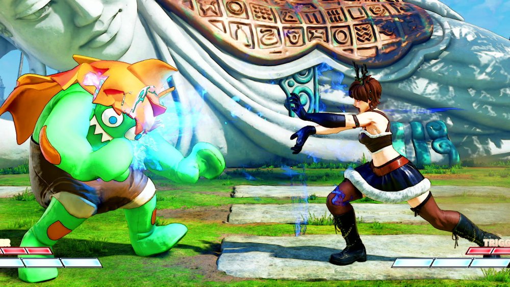 Street Fighter V fight Blankachan and Sakura