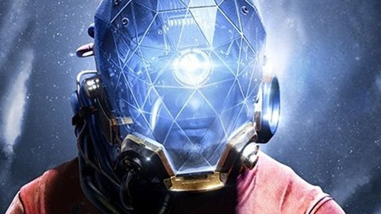 Prey protagonist in helmet
