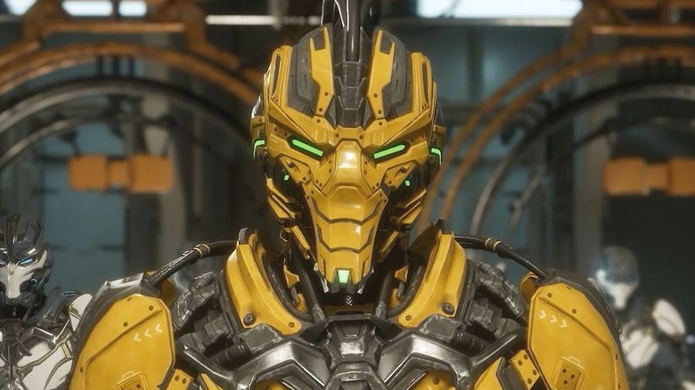 Cyrax flanked by soldiers