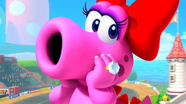 Birdo posing with a diamond ring