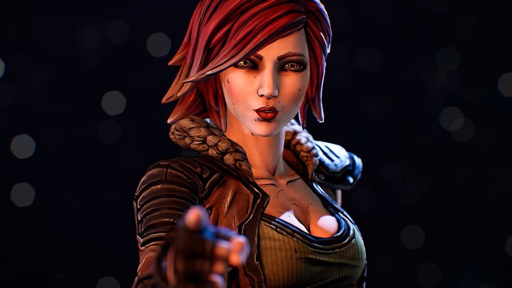 Lilith pointing at camera
