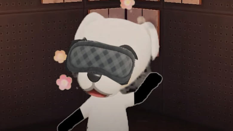 KK Slider in mask and gloves