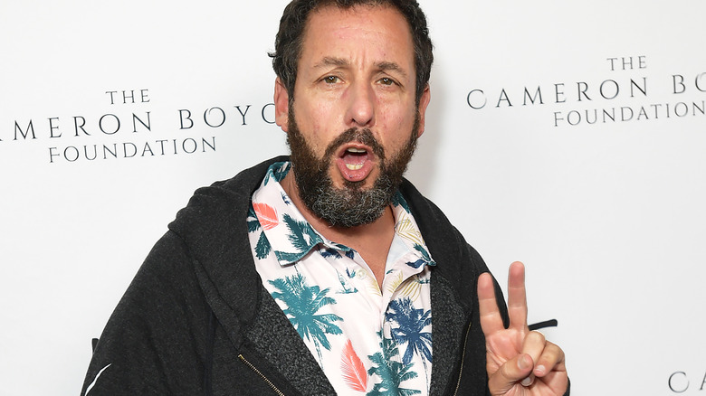 Adam Sandler peace sign