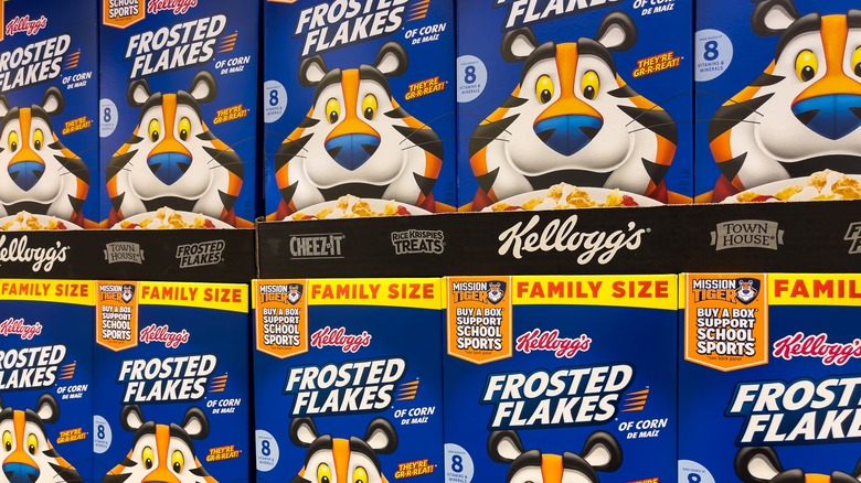 Frosted Flakes boxes in store