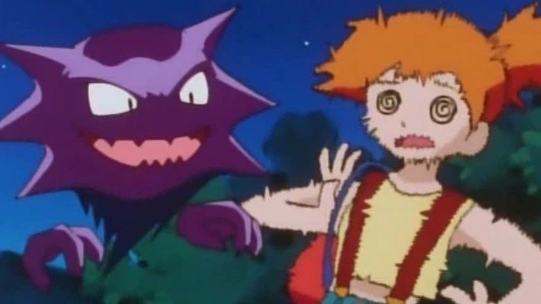 Misty after being licked by Haunter